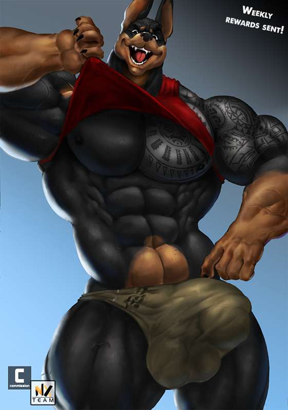 Black male muscles dick tease