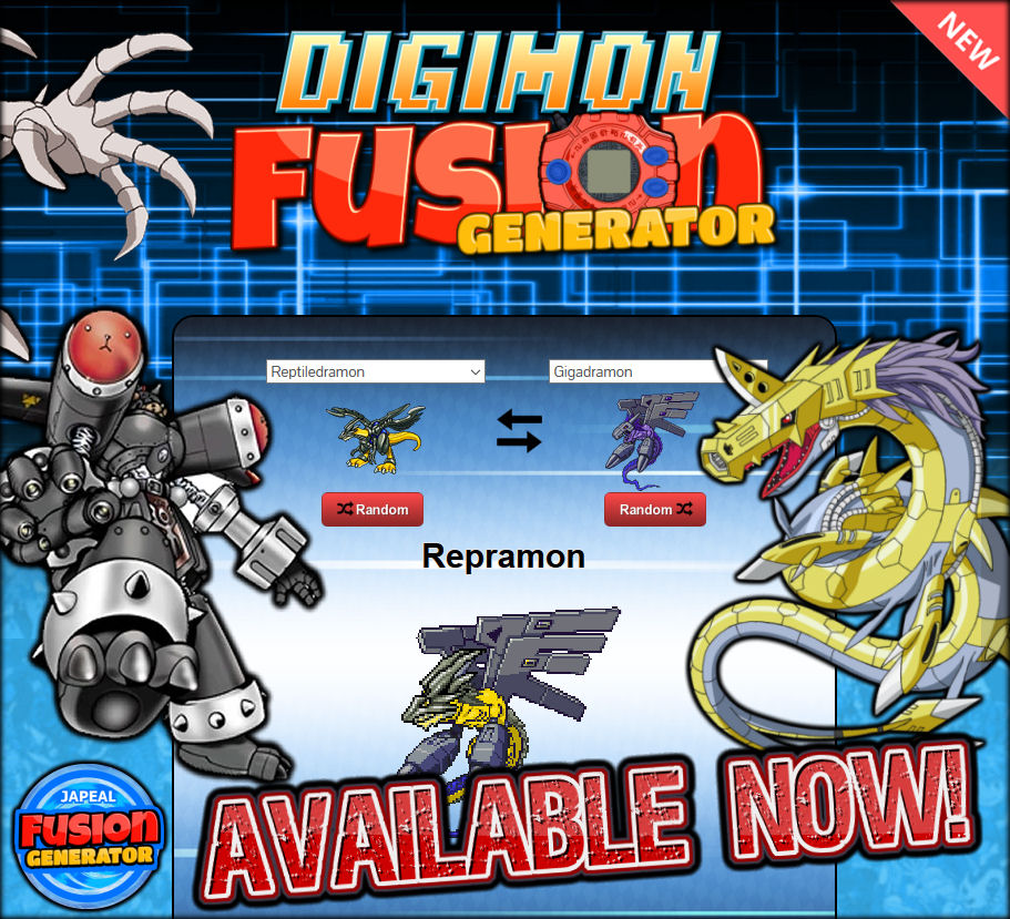DIGIMON Fusion Generator - Released! (Try it now)