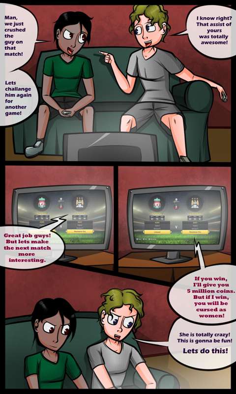 "A football Curse page 1" by tgednathan from Patreon Kemono.